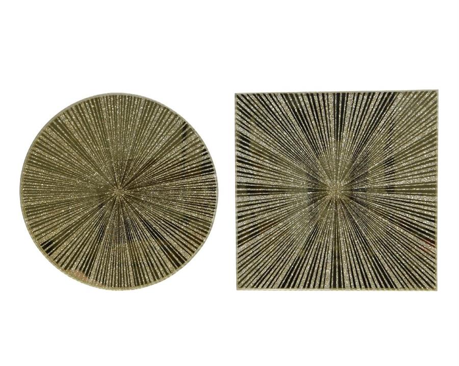 SPECCHIO GLITTER ORO DIA20-H0.30CM