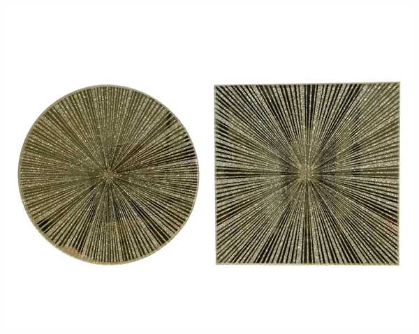 SPECCHIO GLITTER ORO DIA20-H0.30CM