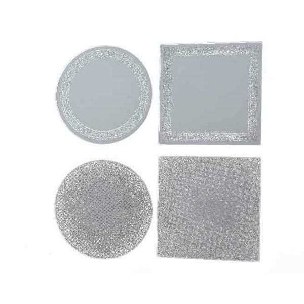 VETRO A SPECCHIO GLITTER D10-H0.40CM SILVER