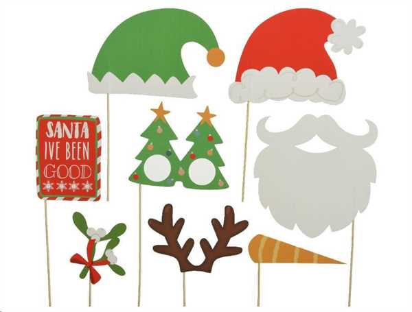 SET PARTY NATALE L31-W21-H0.80CM ROSSO/BIANCO