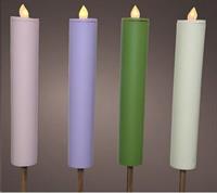 CANDELE A EN.SOL. CON STECCO EFF. FIAMMA DIA4-H90CM ASSORT.