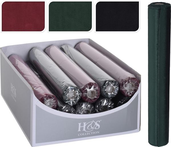 RUNNER VELLUTO CM200X36 3ASS. BORDEAUX/VERDE/BLU