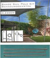 SET 3PZ PALO MET. D.24XMM PER VELA PARASOLE H.220CM DA ASSEM