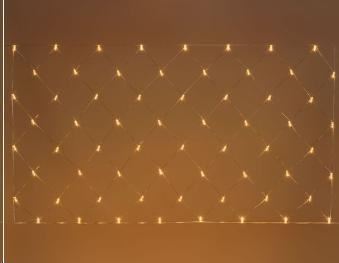 RETE LUMINOSA 128 MAXILED LUCE CALDA MT.4X1H FILO TRASPAREN.