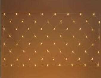 RETE LUMINOSA 128 MAXILED LUCE CALDA MT.4X1H FILO TRASPAREN.