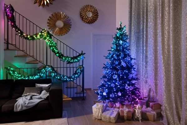 ALBERO PREILLUMINATO 390 LED TWINKLY H.210CM BLUETOOTH-WIFI