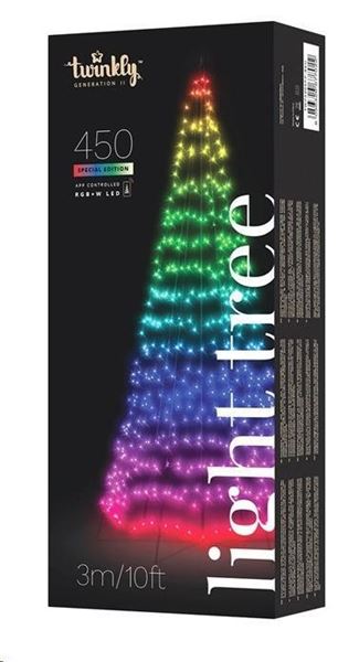TWINKLY LIGHT TREE 500 LED RGBW POLE BLACK PLUG F
