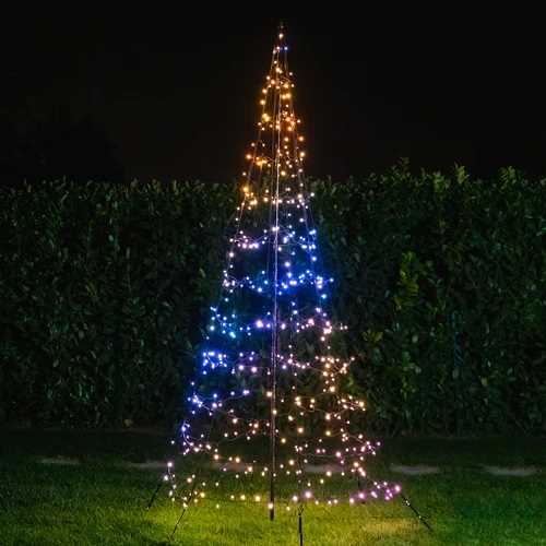TWINKLY LIGHT TREE 500 LED RGBW POLE BLACK PLUG F-en