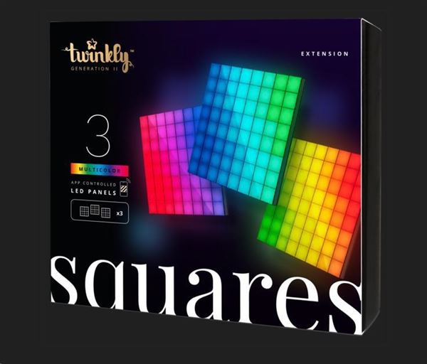 3 PANNELLI A LED 64 RGB PIXELS 20X20CM IP20 APP CONTROL-EXT.