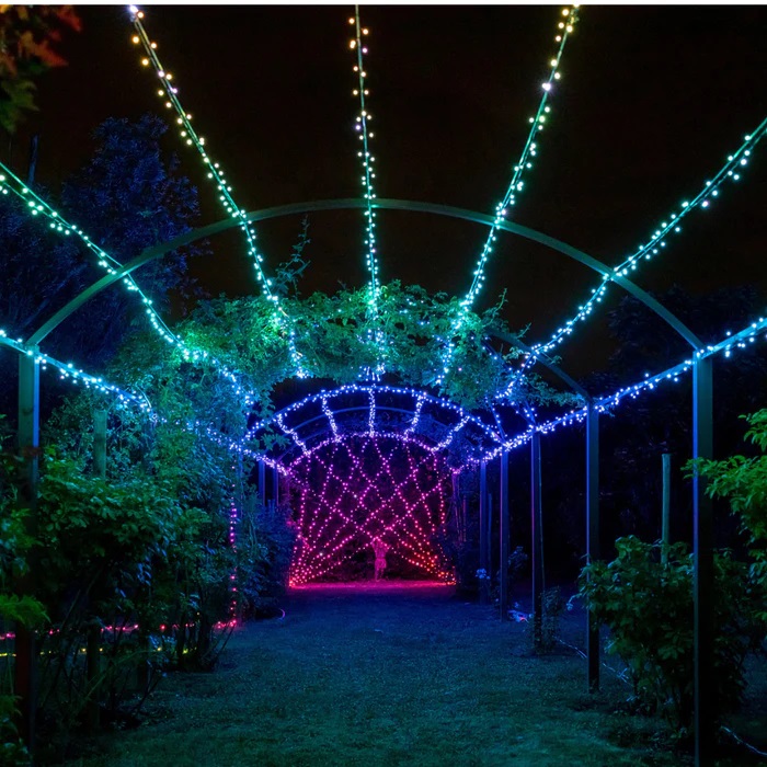 Twinkly Cluster 400 LED RGB – Striscia Luci Smart 6m, IP44 Per Esterno/Interno, Multicolore, Compatibile Alexa E Google Home, Per Gaming E Feste