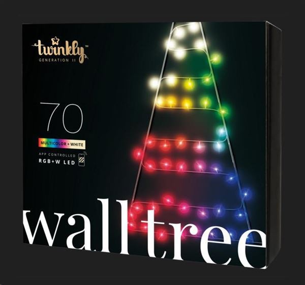TWINKLY LIGHT TREE 50 LED RGBW BLACK WIRE PLUG F-en
