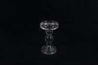 PORTACANDELA IN VETRO  DOMIZIO  DIAM.8,5XH.14CM ASSORTITO-en