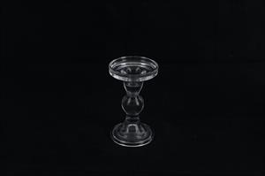 PORTACANDELA IN VETRO  DOMIZIO  DIAM.8,5XH.14CM ASSORTITO