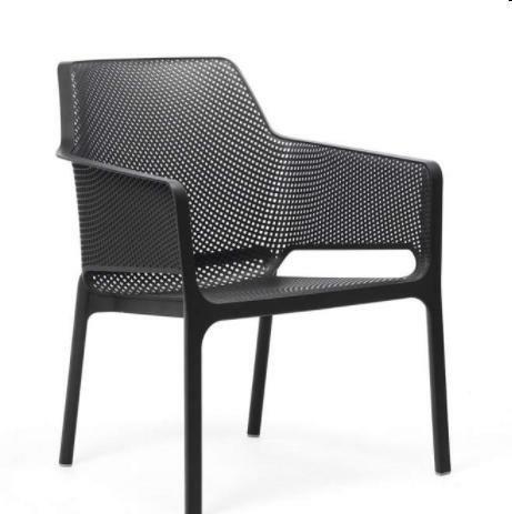 POLTRONA CON BRACCIOLI NET RELAX ANTRACITE CM.67X71XH86,5