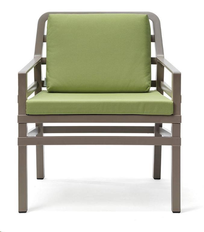 POLTRONA ARIA TORTORA CON CUSC. LIME CM.71X71X84