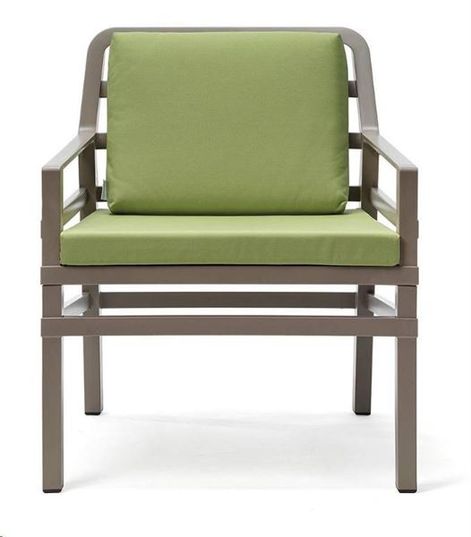 POLTRONA ARIA TORTORA CON CUSC. LIME CM.71X71X84