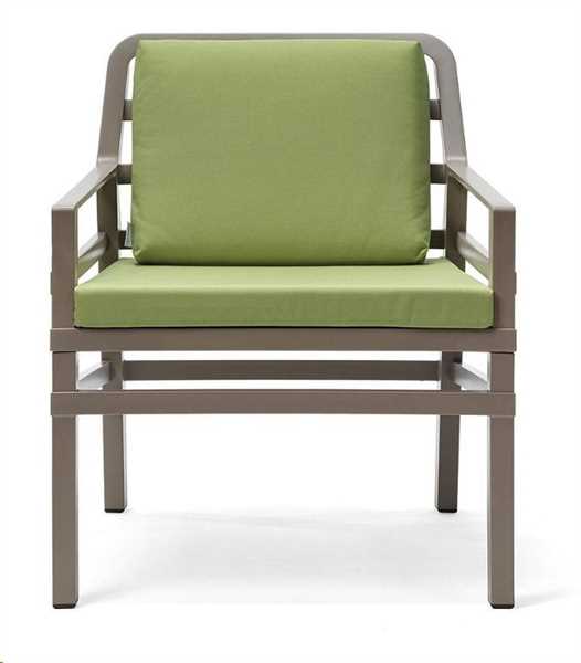 POLTRONA ARIA TORTORA CON CUSC. LIME CM.71X71X84