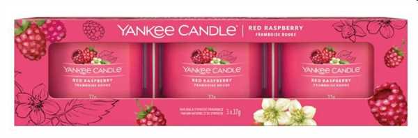 YANKEE CANDLE 3 VOTIVE - RED RASPBERRY