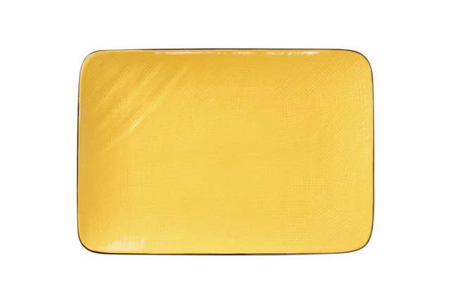PIATTO RETTANGOLARE MEDITERRANEO GIALLO CM.27X19,5