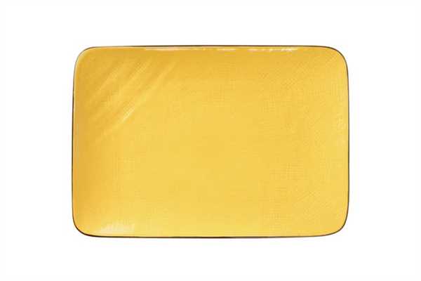 PIATTO RETTANGOLARE MEDITERRANEO GIALLO CM.27X19,5