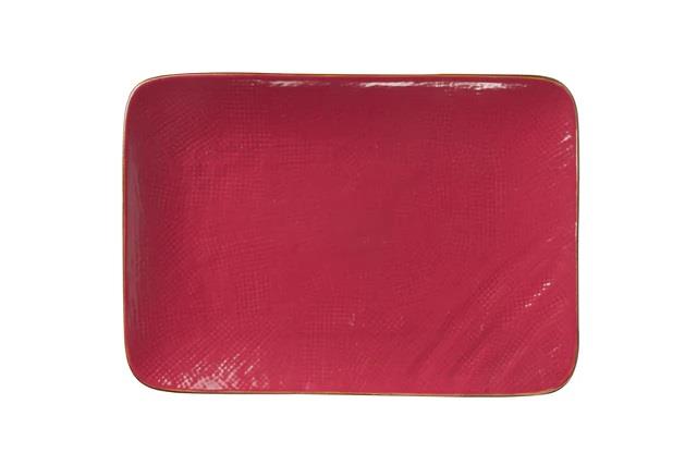 PIATTO RETTANGOLARE MEDITERRANEO CILIEGIA CM27X19,5