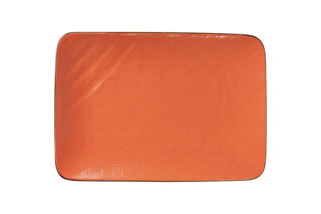 PIATTO RETTANGOLARE MEDITERRANEO ARANCIONE CM27X19,5