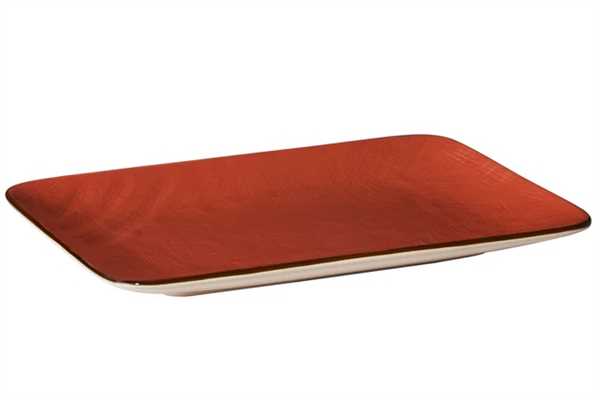 PIATTO RETTANGOLARE MEDITERRANEO ARANCIONE CM27X19,5