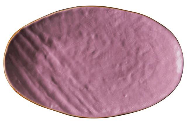 VASSOIO OVALE MEDITERRANEO IN GRES ROSA