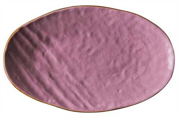 VASSOIO OVALE MEDITERRANEO IN GRES ROSA