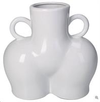 VASE HUMAN BODY FINE EARTHENWARE WHITE 19.7X11.3X18.7CM