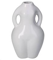 VASE HUMAN BODY FINE EARTHENWARE WHITE 10.8X8.4X19CM