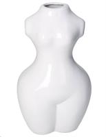 VASE HUMAN BODY FINE EARTHENWARE WHITE 14X10.6X24.8CM