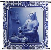 WALL HANGING MELKMEISJE VELVET BLUE 105X2.5X98CM-en