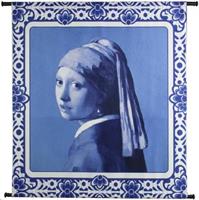 WALL HANGING LADY PEARL VELVET BLUE 105X2.5X98CM