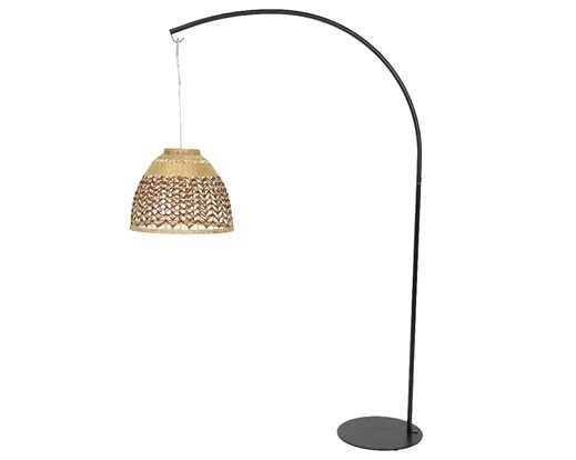 STRUTTURA IN FERRO CON GANCIO H192CM BASE Ø40CM NERO