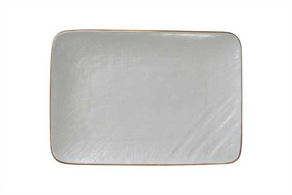 PIATTO RETTANGOLARE MEDITERRANEO GRIGIO CM.27X19,5