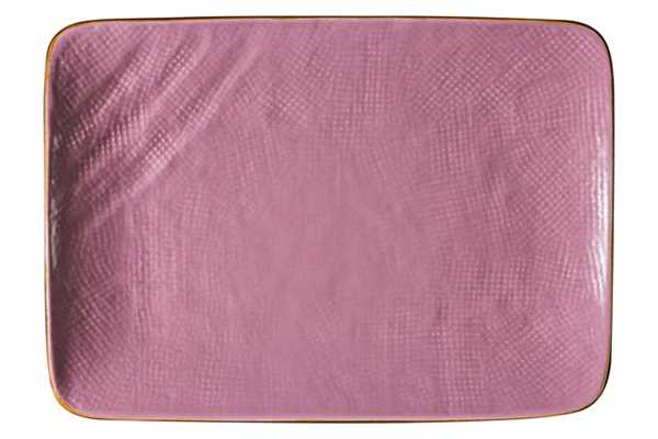 PIATTO RETTANGOLARE MEDITERRANEO ROSA CM.27X19,5