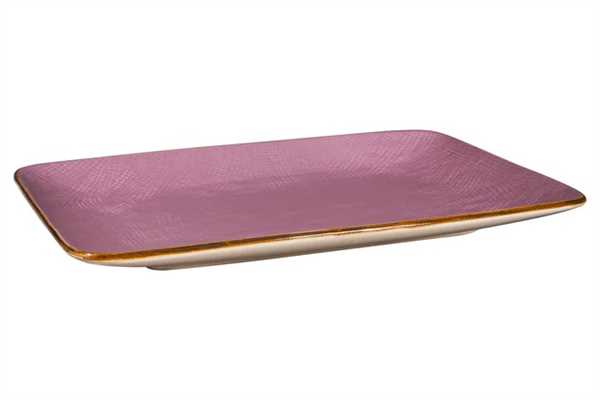 PIATTO RETTANGOLARE MEDITERRANEO ROSA CM.27X19,5
