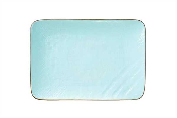 PIATTO RETTANGOLARE MEDITERRANEO CELESTE CM.27X19,5