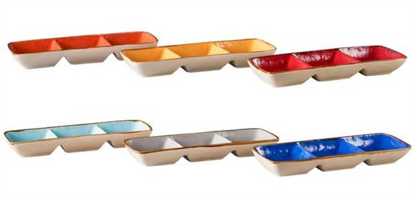 VASSOIETTO DA APERITIVO MEDITERRANEO COLORI ASSORTITI