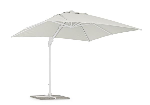 OMBRELLONE BRACCIO EDEN BIANCO LATERALE MT.3X3 NO MATTONELLE