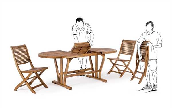 SEDIA PIEGHEVOLE DA ESTERNO IN ACACIA NOEMI CM.50,5X64XH93