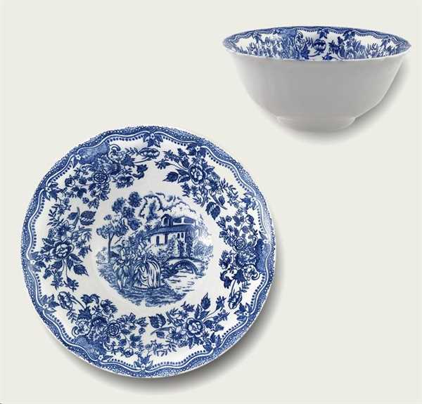 INSALATIERA CM.24 BLU DECORO INGLESE