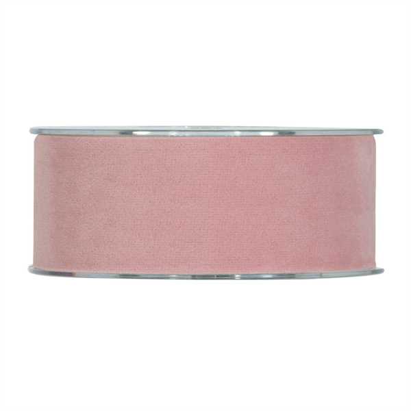 NASTRO DOUBLE VELVET MM40X7MT ROSA ANTICO