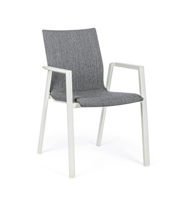 SEDIA C/BRACCIOLI ODEON IMBOTTITA OUTDOOR LUNAR CM55X60XH83