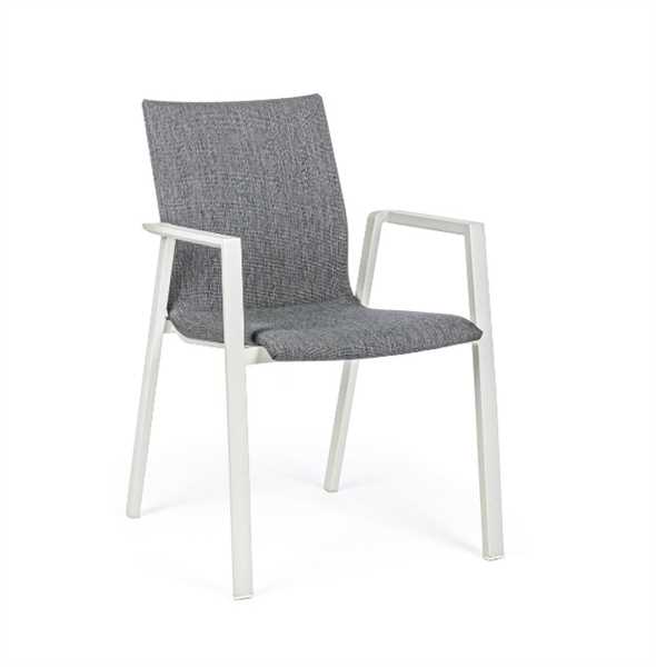 SEDIA C/BRACCIOLI ODEON IMBOTTITA OUTDOOR LUNAR CM55X60XH83