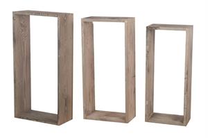 CORNICE IN LEGNO BIANCO SBIANCATO 19X39X79 CM