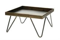 TRAY ON FEET METAL 26X26X14CM GREY