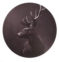 WALL ART MDF Ø58X2.3CM BLACK/WHITE