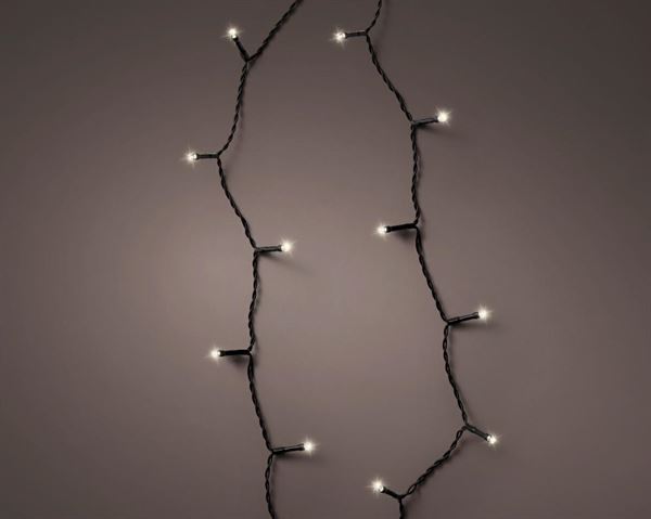 LUCI BATTERIA 96LED L.CALDO 7,1MT FILO NERO OUTDOOR